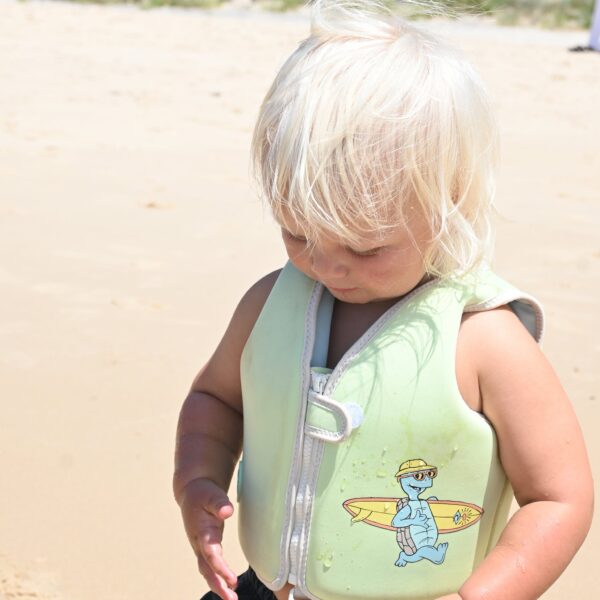 Kids Swim Vest 1-2 – Shred Turtle Aqua