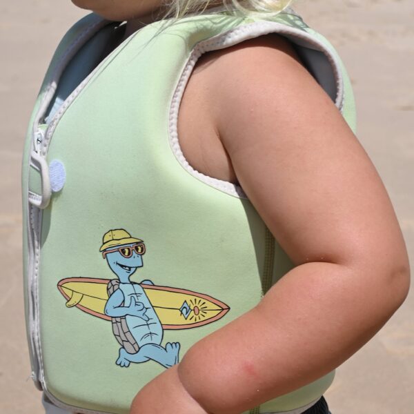 Kids Swim Vest 1-2 – Shred Turtle Aqua