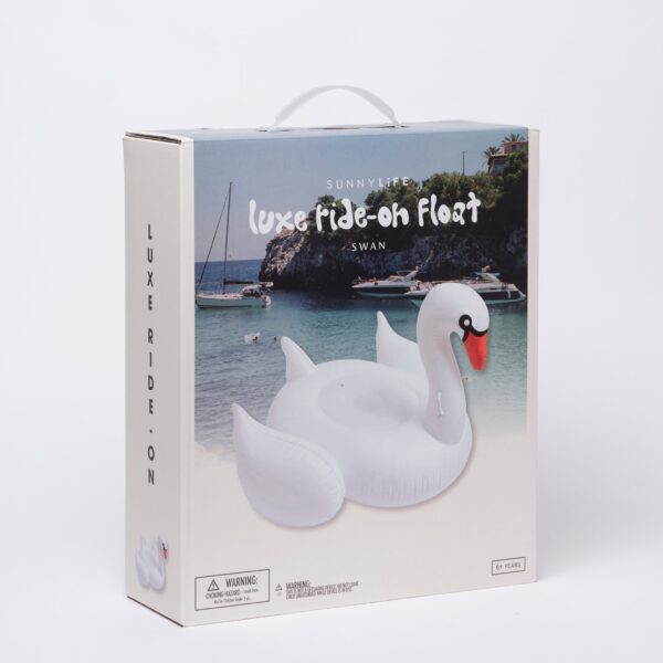 Luxe Ride-On Swan – White