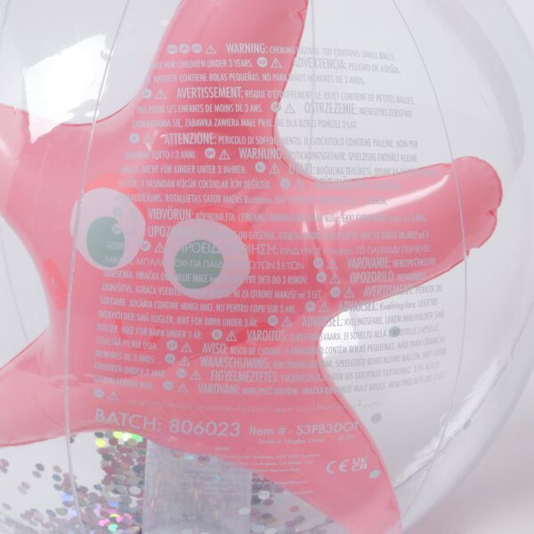 S3PB3DOT_2 3D Inflatable Beach Ball – Ocean Treasure Rose