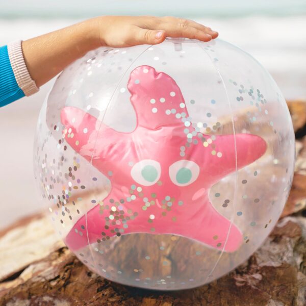 S3PB3DOT_L_1 3D Inflatable Beach Ball – Ocean Treasure Rose