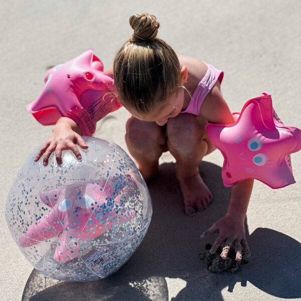 S3PB3DOT_L_5 3D Inflatable Beach Ball – Ocean Treasure Rose