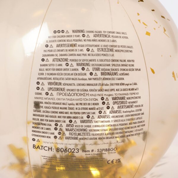 Inflatable Beach Ball – Disco Gold