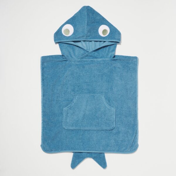 Beach Hooded Towel – Shark Tribe Deep Blue