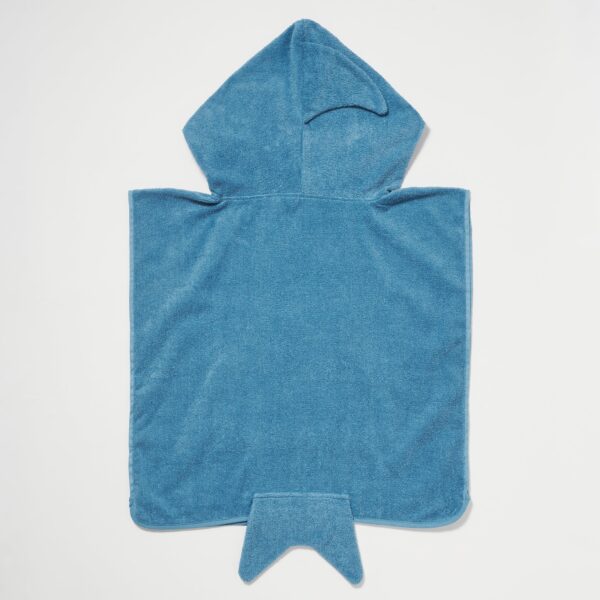 Beach Hooded Towel – Shark Tribe Deep Blue