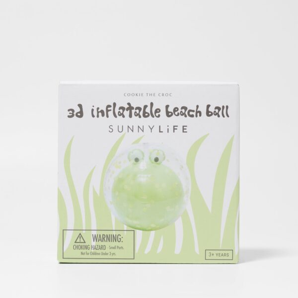 S413DBBC_2 3D Inflatable Beach Ball – Cookie the Croc Light Khaki