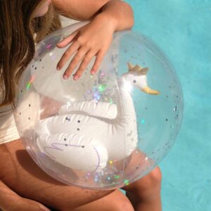 S413DBBM_L_1 3D Inflatable Beach Ball – Princess Swan Multi