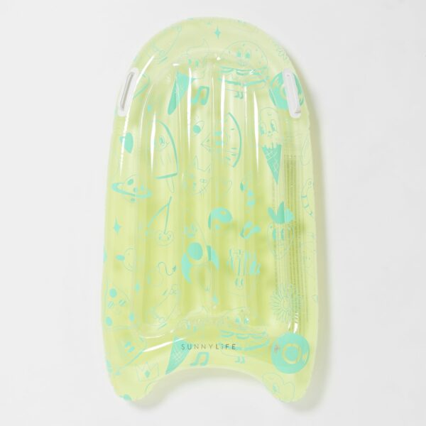 Inflatable Body Board – The Sea Kids Blue-Lime