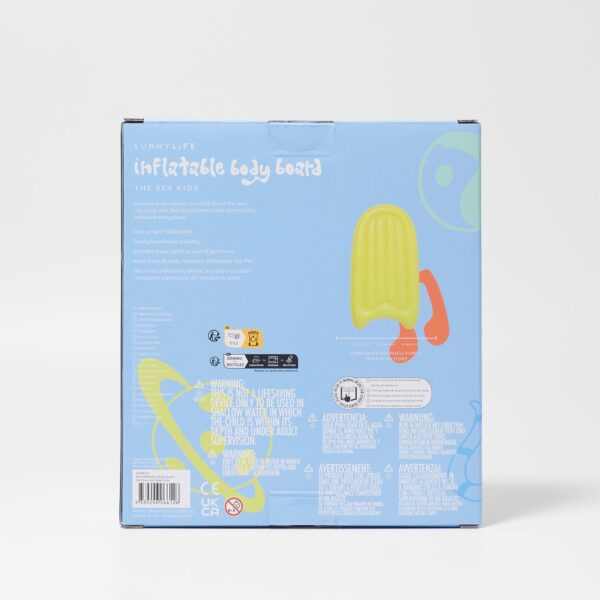 Inflatable Body Board – The Sea Kids Blue-Lime