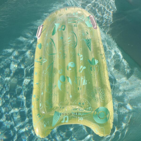 Inflatable Body Board – The Sea Kids Blue-Lime