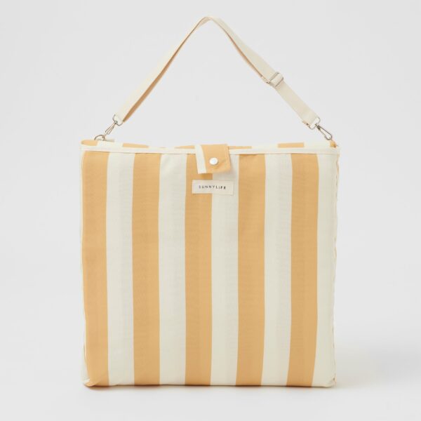 S41BRMST_3 Reclining Beach Chair – Mango Bay Golden Mustard Stripe
