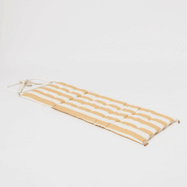 S41BRMST_G_1 Reclining Beach Chair – Mango Bay Golden Mustard Stripe