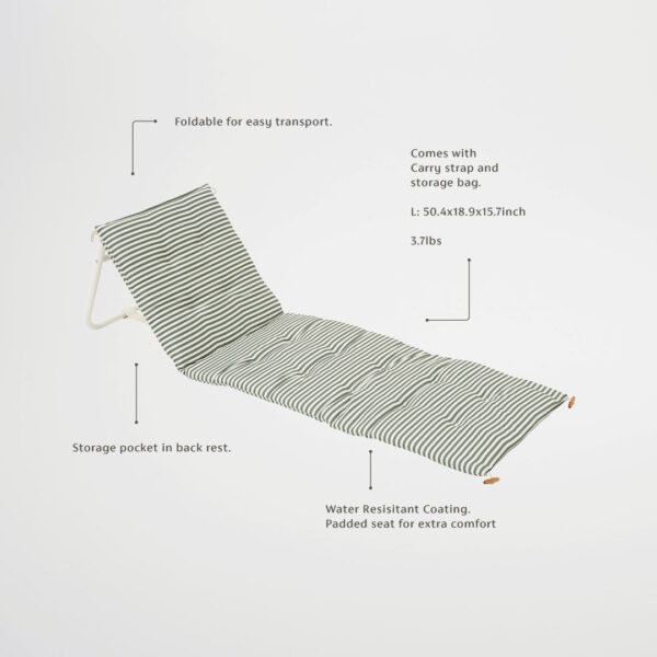 S41BROLI_IA Reclining Beach Chair – The Vacay Olive