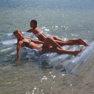 S41JTCLR_L_2 Luxe Twin Tube Lilo – Le Weekend Clear