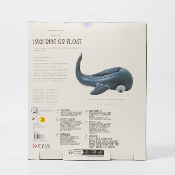 Luxe Ride-On Float – Moby Dick Navy