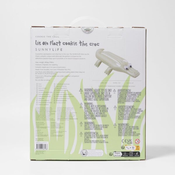 S41MLOCR_5 Kids Lie-On Float – Cookie the Croc Khaki