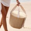 S41PCNAT_L_1 Round Picnic Cooler Basket – Le Weekend Natural