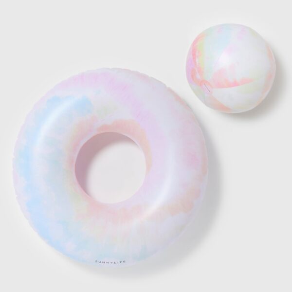 Tube Pool Ring and Ball Set – Tie Dye Multi