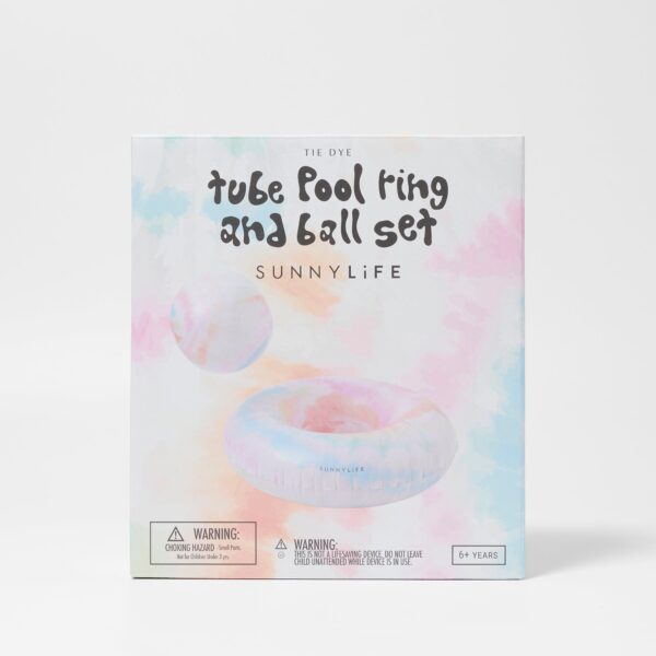 Tube Pool Ring and Ball Set – Tie Dye Multi
