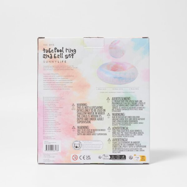 Tube Pool Ring and Ball Set – Tie Dye Multi