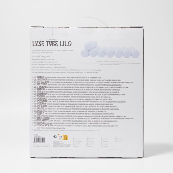 S41TBLWT_4 Luxe Tube Lilo – Le Weekend White