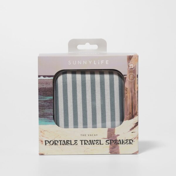 Portable Travel Speaker – The Vacay Olive Stripe