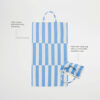 Beach Towel 2-in-1 Tote Bag – Le Weekend Mid Blue Cream