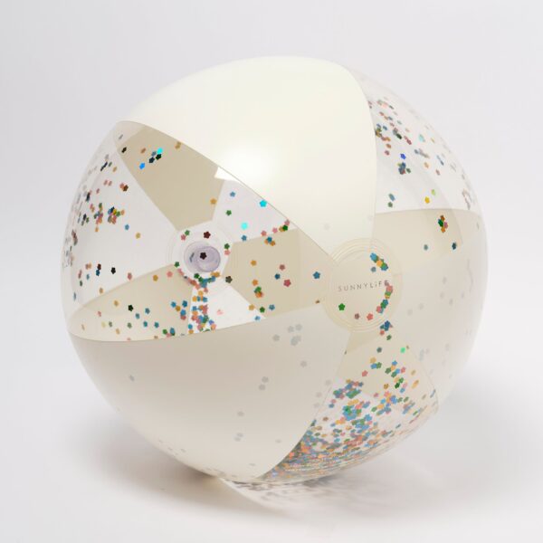 Inflatable Beach Ball Cotton Candy Glitter