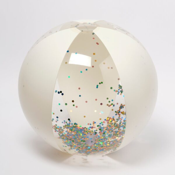 Inflatable Beach Ball Cotton Candy Glitter