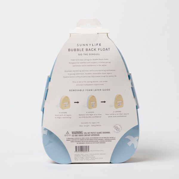 Bubble Back Float – Sammy the Seagull Mustard Stripe