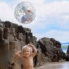 S51BBSSB_L_4 3D Inflatable Beach Ball – Sammy the Seagull Blue Stripe