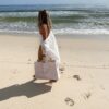 Carryall Beach Bag – Lazy Days Pink Stripe