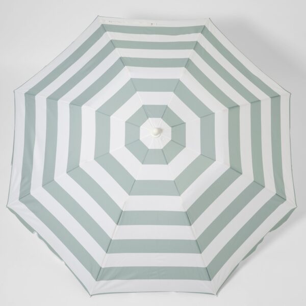 S51CBUSS_5 Compact Beach Umbrella – La Palma Sage Stripe