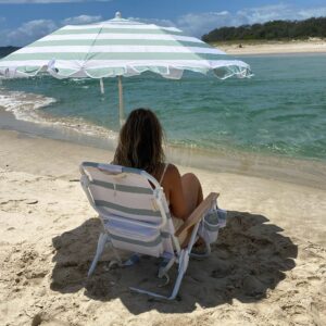 S51CBUSS_L_5 Compact Beach Umbrella – La Palma Sage Stripe
