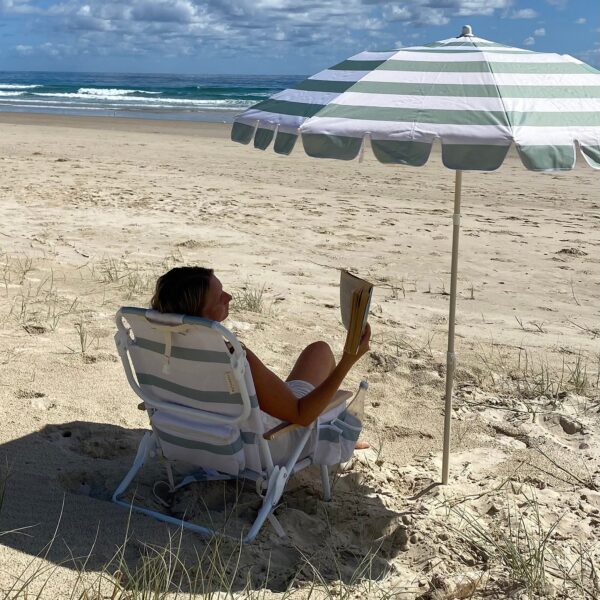 S51DBCPA_L_5 Beach Chair Deluxe – La Palma Sage Stripe