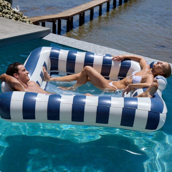 Deluxe Twin Hammock – Le Weekend Navy Stripe