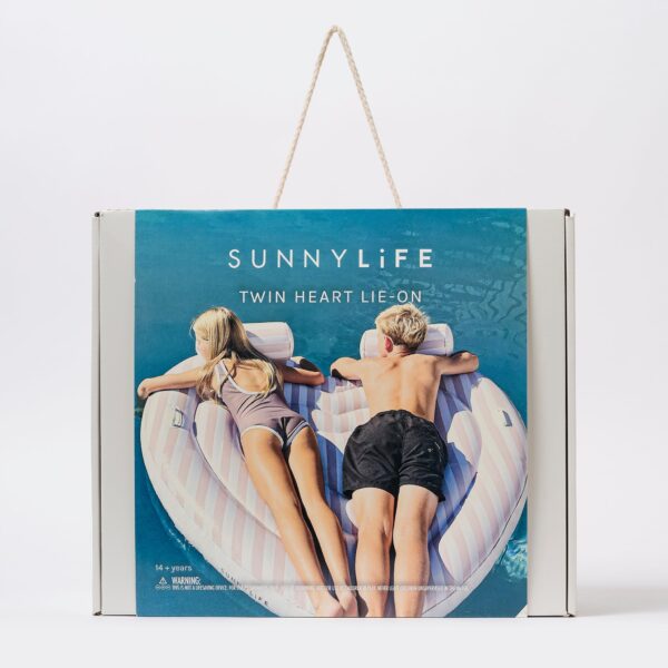Twin Lie-On Float – Stole My Heart Pink Stripe