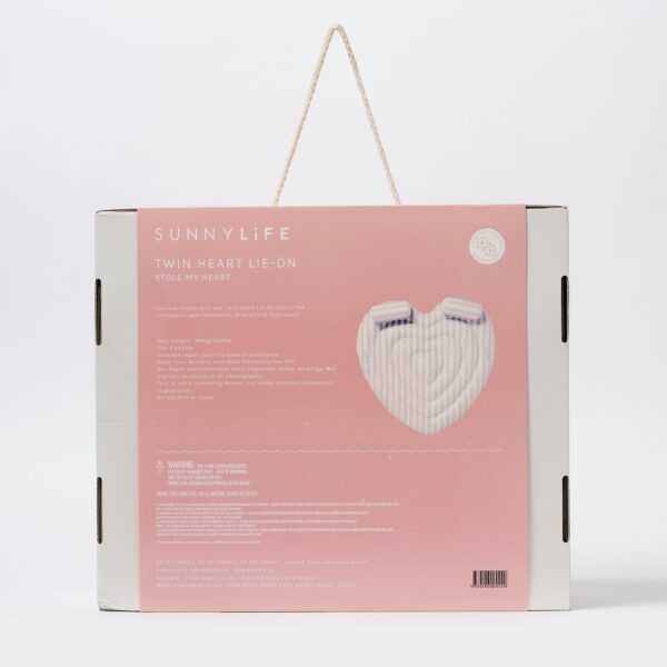 Twin Lie-On Float – Stole My Heart Pink Stripe
