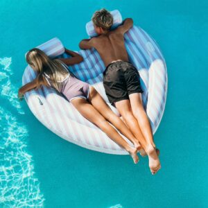 Twin Lie-On Float – Stole My Heart Pink Stripe