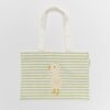 Canvas Beach Bag – Duck Sage Stripe