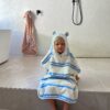 Kids Character Hooded Towel – Sammy the Seagull Blue Stripe