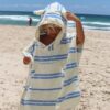 Kids Character Hooded Towel – Sammy the Seagull Blue Stripe