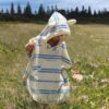 Kids Character Hooded Towel – Sammy the Seagull Blue Stripe