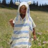 Kids Character Hooded Towel – Sammy the Seagull Blue Stripe