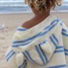 Kids Character Hooded Towel – Sammy the Seagull Blue Stripe