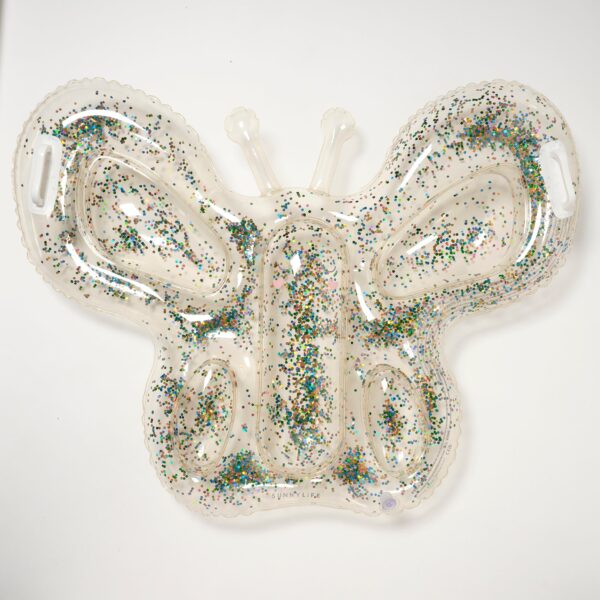 Kids Lie-On Float – Butterfly Cotton Candy Glitter