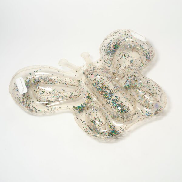Kids Lie-On Float – Butterfly Cotton Candy Glitter
