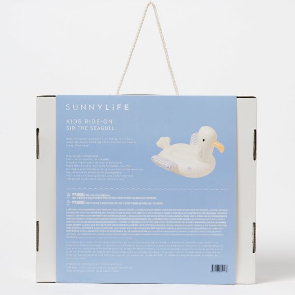 Kids Ride-On Float – Sammy the Seagull Blue Stripe