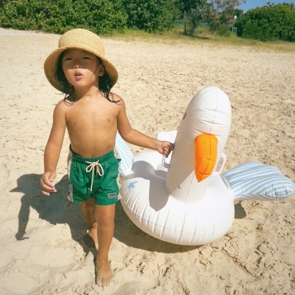 Kids Ride-On Float – Sammy the Seagull Blue Stripe