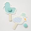 Kids Velcro Beach Bats – Sammy the Seagull Blue Stripe